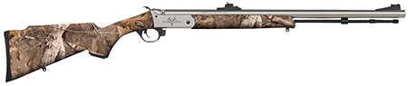 Traditions R721108432S Buckstalker XT 50 Cal 209 Primer 24", Stainless Cerakote Barrel/Rec, Next Wyld Camo Synthetic Stock, Fiber Optic Sights