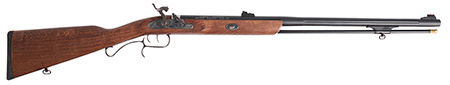 Traditions R392001 ShedHorn  50 Cal Musket 26" Black Cerakote Fluted Barrel, Fixed Hardwood  Stock