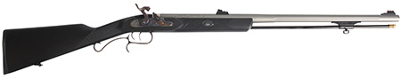 Traditions R391050 ShedHorn  50 Cal Musket 26" Fluted, Stainless Barrel/Rec, Black Synthetic Stock, Williams Fiber Optic Sights, Accelerator Breech Plug