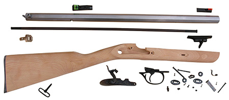 Traditions KRC53008 Deerhunter  50 Cal Percussion 24" Natural Stainless Octagon Barrel Unfinished Hardwood Stock Sidelock Action Lite Optic Sights