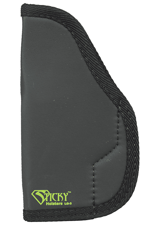 Sticky Holsters LG3 LG-3  Black/Green Latex Free Rubber Fits Glocks up to 4.75" Ambidextrous
