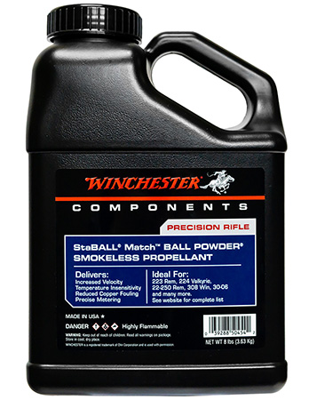 Winchester Powder STABALLMATCH8 Staball Match Rifle Powder 8LB