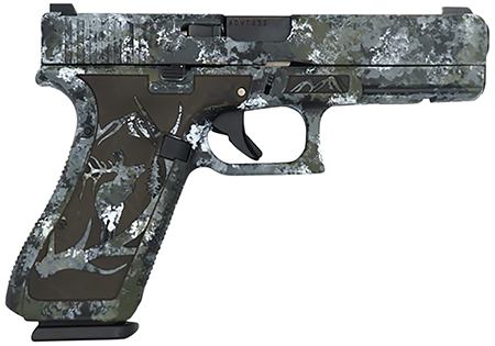 Glock PG2050204-ALPINELAS G20 Gen4 Full Size 10mm Auto 15+1 4.61" Black Steel Barrel, Alpine Camo Serrated Steel Slide  &  Polymer Frame w/Picatinny Rail, Interchangeable Backstrap Grip, Ambidextrous