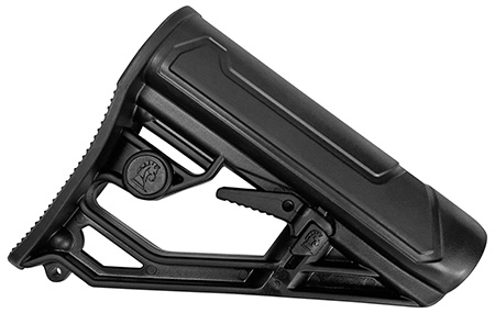 ADAPTIVE TACTICAL AT02013 EX Performance Lite Adj. Black Synthetic M4 Style, Swivel Stud, Fits AR-Platform (Mil-Spec Buffer Tubes)