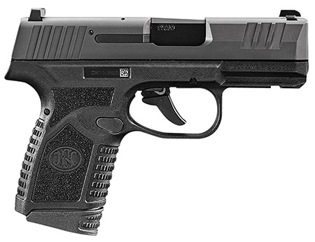 FN 66101408 Reflex  Micro-Compact Frame 9mm Luger 15+1/11+1, 3.30" Black Target Crown Steel Barrel, Black PVD Serrated Steel Slide  &  Polymer Frame w/Picatinny Rail, Ambidextrous