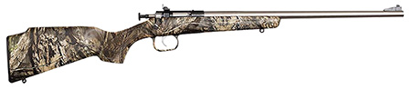 Crickett KSA2166 Youth  22 LR 1rd 16.12" Stainless Steel Barrel, Fixed Front/Adjustable Rear Peep Sights, Mossy Oak Break-Up Synthetic Stock w/11.5" LOP, Rebounding Firing Pin Safety