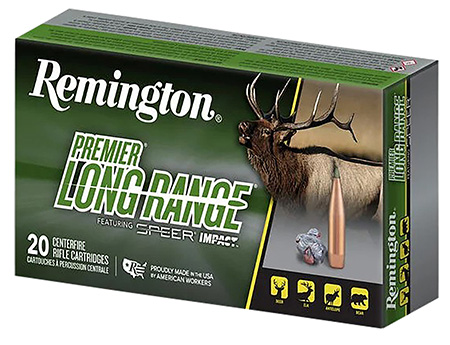 Remington Ammunition R28828 Premier Long Range 6.5PRC 140gr Speer Impact 20 Per Box/10 Case