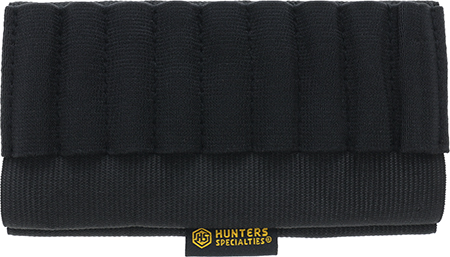 Hunters Specialties 00687 Buttstock Shell Holder Rifle Holds 9 Cartridges Black Elastic