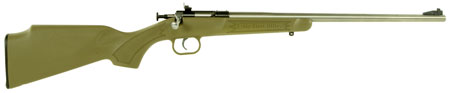 Crickett KSA2243 My First Rifle  Youth 22 LR 1rd 16.13" Stainless Steel Barrel, Blued Drilled  &  Tapped Receiver, Desert Tan w/Webbing Fixed Synthetic Stock, Right Hand