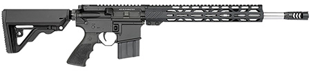Rock River Arms 450B1562V1 LAR-15M All Terrain Hunter 450 Bushmaster 5+1 16" Stainless Barrel, Black Rec, 13" M-LOK Handgaurd, OEM Operator CAR Stock  &  Muzzle Brake, Hogue Rubber Grip