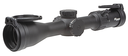 Sig Sauer Electro-Optics SOW43003 Whiskey4 SFP Low Profile Black 3-12x44mm 30mm Tube Quadplex Reticle