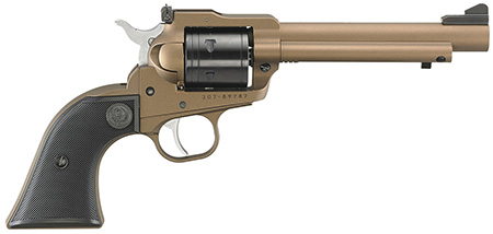 Ruger 2034 Super Wrangler  22  LR/22 WMR 6 Shot 5.50" Bronze Cerakote Steel Barrel  &  Frame, Black Cylinder, Black Checkered Polymer Grip, Transfer Bar Safety, Exposed Hammer