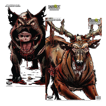 Birchwood Casey 35627 Smokehouse  Zombie Deer/Hog Hanging Smokehouse Blood Trail All Firearms 12" x 18" Impact Enhancement Splatter 8 Targets