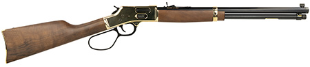 Henry H006GCL Side Gate  45 Colt (LC) 10+1 20" Blued Octagon Barrel, Polished Brass Rec, American Walnut Stock, Adj. Sight, Large Loop Lever