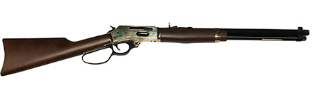 Henry H009BGL Side Gate  Full Size 30-30 Win 5+1 20" Blued Steel Barrel, Polished Brass Receiver, Fixed American Walnut Stock