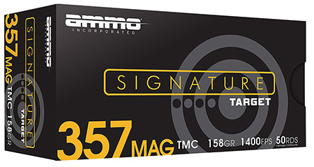 Ammo Inc 357158TMCA50 Signature  357Mag 158gr Total Metal Case 50 Per Box/20 Case