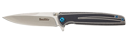 Smiths Products 51275 Imfima  3.26" Folding Drop Point Plain Bead Blasted 3Cr13MoV SS Blade/ Bead Blasted Stainless Steel Handle Includes Pocket Clip