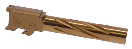 Rival Arms RARA20S201C Precision V1 Match Grade 9mm Luger 4.25" Spiral Fluted Bronze PVD Stainless Steel, Fits S&W M & P