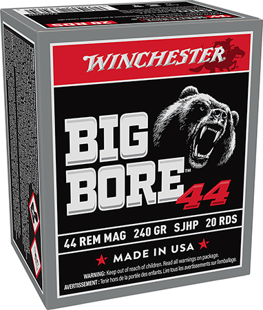 Winchester Ammo X44MBB Big Bore  44RemMag 240gr Semi Jacketed Hollow Point 20 Per Box/10 Case
