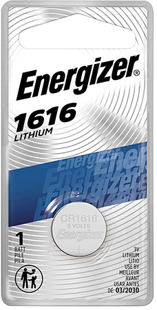 Energizer ECR1616BP 1616 Battery  Silver Lithium Coin 3.0 Volts,60 mAh Qty (72) Single Pack
