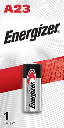 Energizer A23BPZ A23 Battery  Silver Miniature Alkaline 12 Volts, 50 mAh Qty (72) Single Pack