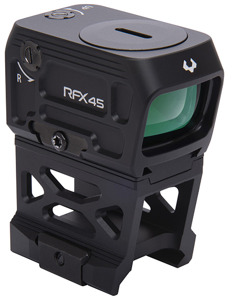 Viridian 9810060 RFX45  Black Anodized 1 x 24 mm x 15.5 mm 5 MOA Green Dot ACRO/Picatinny High 1/3 Cowitness Mount