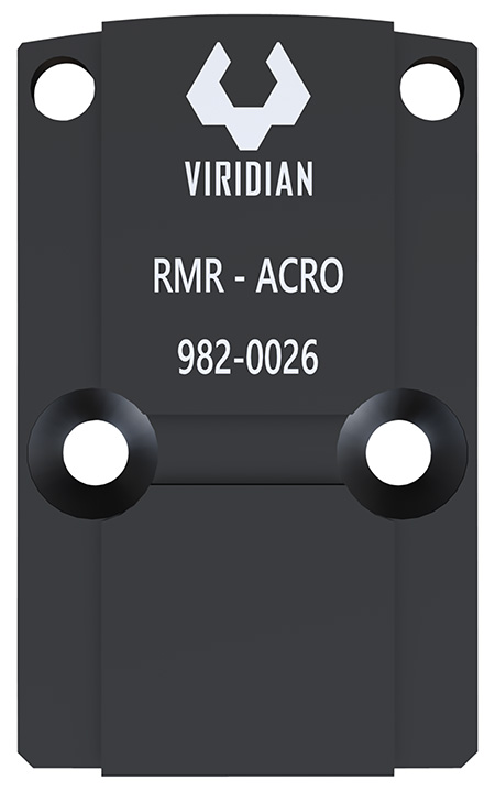 Viridian 9820026 RFX45 RMR Mounting Adapter  Black Anodized