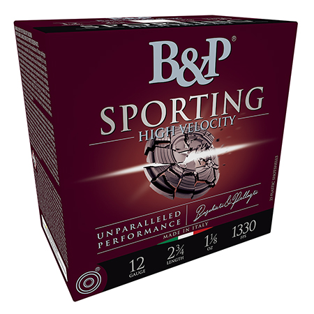 B & P 12B8SH75 Sporting Clay  12Gauge 2.75" 1 1/8oz 7.5Shot 25 Per Box/10 Case