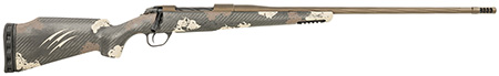 Fierce Firearms FRG7PRC24MM Twisted Rage  Full Size 7mm Rem 3+1 24" Midnight Bronze Cerakote Fluted Threaded Barrel  &  Receiver, Trophy Camo C3 Carbon Rage w/Pic Rail Carbon Fiber Stock