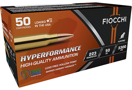 Fiocchi 223VGNT Hyperformance  223Rem 50gr Barnes Varmint Grenade 50 Per Box/10 Case