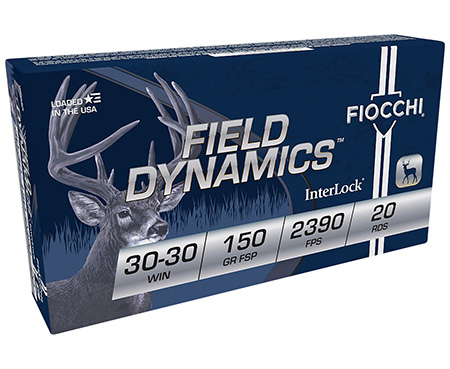 Fiocchi 3030B Field Dynamics InterLock 30-30Win 150gr Flat Soft Point 20 Per Box/10 Case