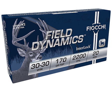 Fiocchi 3030C Field Dynamics InterLock 30-30Win 170gr Flat Soft Point 20 Per Box/10 Case