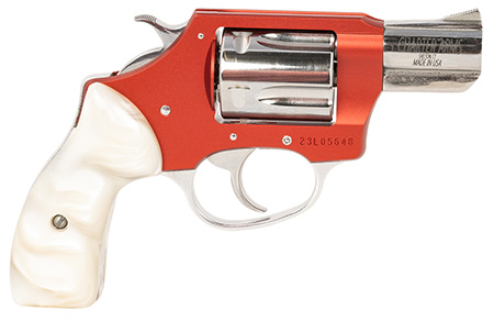 Charter Arms 53826 Chic Lady  38 Special 5 Shot 2" High Polished Stainless Barrel  &  Cylinder, Red Anodized Aluminum Frame, White Pearlite Grip, Exposed Hammer