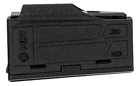Mdt Sporting Goods Inc 105089BLK AICS Magazine  3rd Flush Fit 308/6.5 Creedmoor Short Action, Black Polymer Fits Some Chassis/Bottom Metal (MDT/XLR/KRG/GRS/CDI/Pacific Tool  &  Gauge)