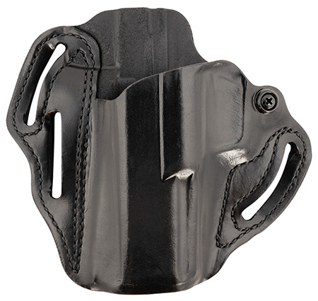DeSantis Gunhide 002BB0XZ0 Speed Scabbard  OWB Black Leather Belt Slide Fits 4.50" Barrel Left Hand