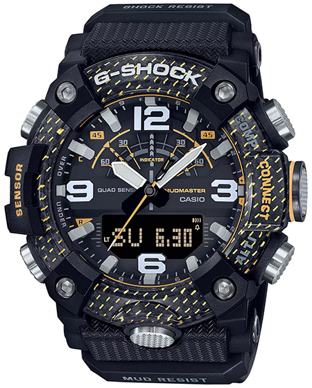 G-shock/vlc Distribution GGB100Y1 G-Shock Tactical MudMaster Keep Time Black/Yellow Size 145-215mm Features Digital Compass