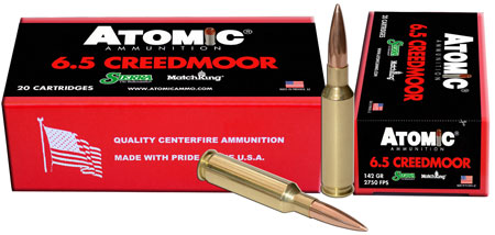 Atomic Ammunition 00404 Rifle Match 6.5Creedmoor 142gr Hollow Point Match 20 Per Box/10 Case
