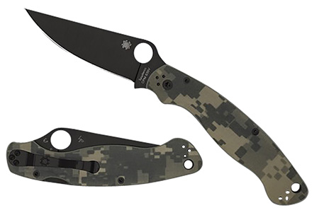 Spyderco C36GPCMOBK2 Military 2  4" Folding Plain Black DLC CPM S30V SS Blade/ Digital Camo G10 Handle Includes Pocket Clip
