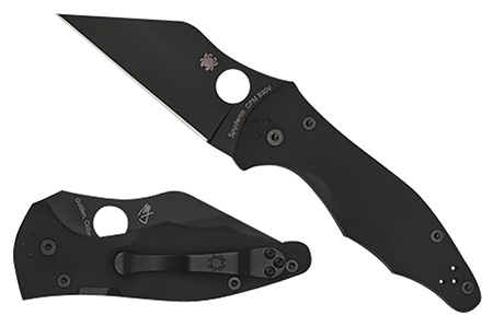 Spyderco C85GPBBK2 Yojimbo 2  3.20" Folding Wharncliffe Plain Black DLC CPM S30V SS Blade/Black Textured G10 Handle Includes Pocket Clip