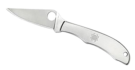 Spyderco C137P Honeybee  1.63" Folding Plain Satin 3Cr13MoV SS Blade/ Satin Stainless Steel Handle