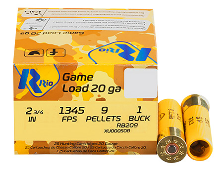 Rio Ammunition RB209 Royal Buck  20Gauge 2.75" 1 1/8oz 1Buck Shot 25 Per Box/10 Case