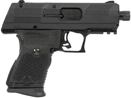 Hi-Point YC9YEET YC9  9mm Luger 10+1 4.12" Black Steel Threaded Barrel, Black w/Engraved "Yeet Cannon" YC9 Styled/Serrated Slide, Black Polymer Frame w/Picatinny Rail, Black Plastic Grips