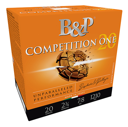 B & P 20B78CP8 Competition ONE 20Gauge 2.75" 7/8oz 8Shot 25 Per Box/10 Case