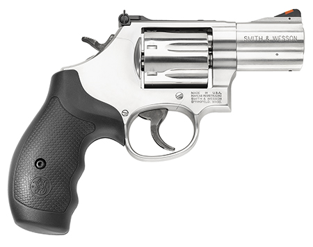 Smith  &  Wesson 164192 Model 686 Plus 357 Mag or 38 S&W Spl +P  Stainless Steel 2.50" Barrel, 7 Shot, Satin Stainless Steel L-Frame, Red Ramp Front/Adjustable White Outline Rear Sights, Internal Lock