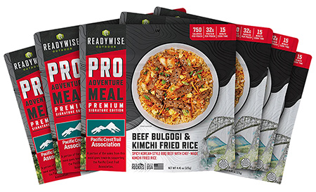 ReadyWise RW05194 Outdoor Food Kit Beef Bulgogi  &  Kimchi Rice 2 Servings Per Pouch, 6 Per Case