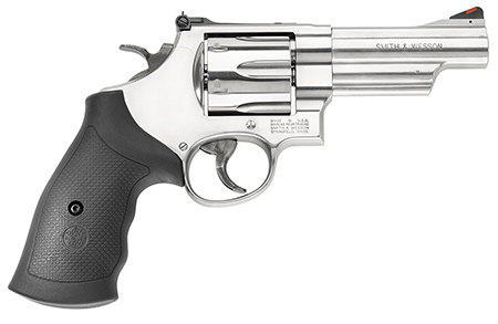 Smith  &  Wesson 163603 Model 629  N-Frame Frame 44 S&W Spl 44 Rem Mag 6rd 4.12" Stainless Steel Barrel, Stainless Cylinder, Steel Frame, Black Finger Groove Grip, Internal Lock Safety, Exposed Hammer