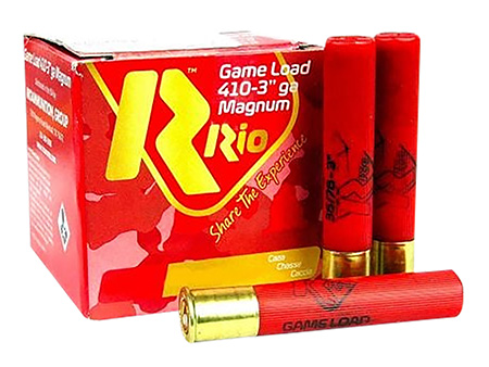 Rio Ammunition RCHV368 Game Load  410Gauge 3" 11/16oz 8Shot 25 Per Box/10 Case