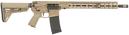 Aero Precision APCR640441 M4E1  5.56x45mm NATO 30+1 16" Mid-Length Barrel, FDE, 15" R-ONE M-LOK Handguard, Magpul Grip/SL Carbine Stock, Ambi Charging Handle/Safety