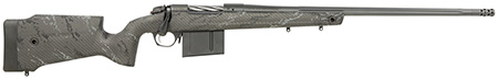 Bergara Rifles B14LM7513 B-14 Crest 7mm PRC 5+1 22" Fluted/Threaded, Sniper Gray Cerakote Barrel/Rec, Monte Carlo Carbon Fiber Stock with Black  &  Gray Splatter, Omni Muzzle Brake