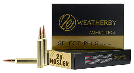 Weatherby R28NS180VLD Select Plus  28Nosler 180gr 20 Per Box/10 Case